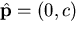 $\hat\mathbf{p}=(0,c)$