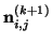 $\displaystyle {\mathbf n}_{i,j}^{\left(k+1\right)}$