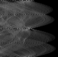 Hough array displayed as grey levels