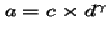 $ a = c \times d^\gamma$