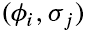 (PHIi, SIGMAj)
