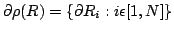 $\partial \rho
(R)=\{\partial R_i:i \epsilon [1,N]\}$