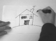 hand
	  drawing house