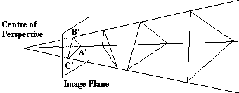 Back-projecting a triangle into the world