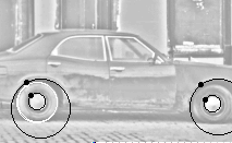 car image with detected circles