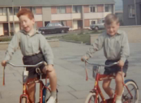 Boys on bicycles